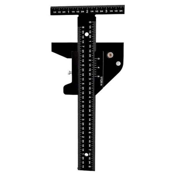 Big Horn Aluminum Professional Dual Function Scriber Gauge - 8-Inch 14613 - main